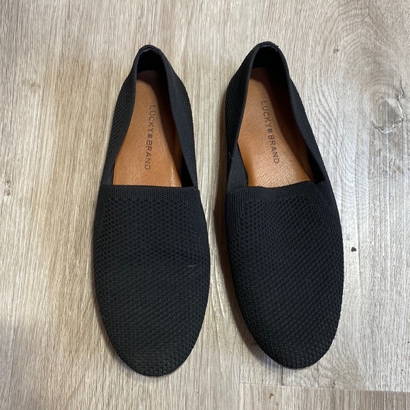 lucky brand black daneric ballet flats - Picture 1 of 7